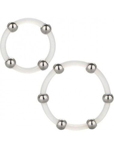 CALEX STEEL BEADED SILICONE RING SET