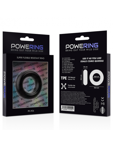 POWERING SUPER FLEXIBLE BESTÄNDIGER RING 5.5CM PR06 SCHWARZ