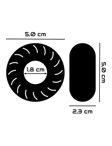 POWERING SUPER FLEXIBLE BESTÄNDIGER RING 5CM PR08 SCHWARZ