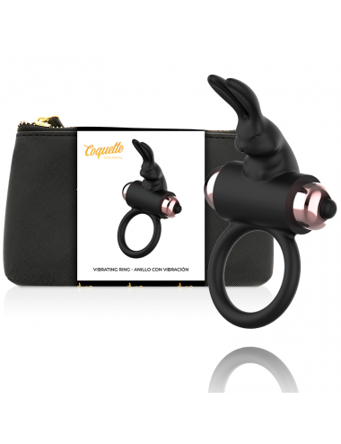 COQUETTE CHIC DESIRE COCKRING MIT VIBRATOR SCHWARZ/ GOLD