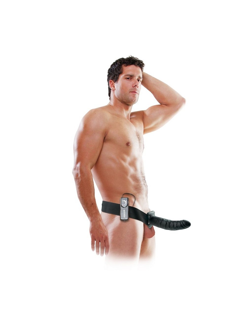 FETISH FANTASY 19 CM VIBRIERENDES HOLLOW STRAP-ON SCHWARZ FETISH FANTASY 19 CM VIBRIERENDES HOLLOW STRAP-ON SCHWARZ