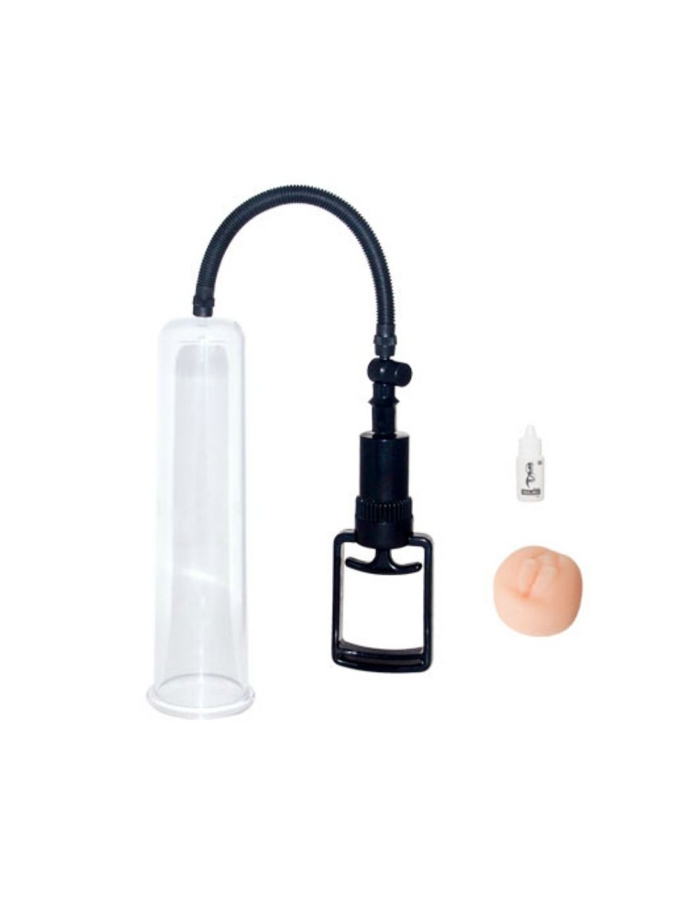 BOMBA DE ERECCION TIRADOR  Y BOQUILLA VAGINA 25 CM