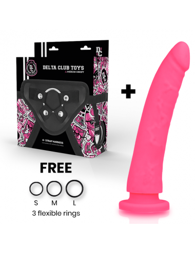 DELTA CLUB TOYS GURT + DONG ROSA SILIKON 23 X 4