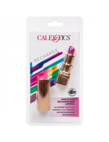 CALEX RECHARGEABLE LIPSTICK BULLET HIDE & PLAY LILA