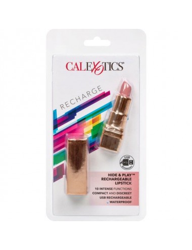 CALEX HIDE & PLAY RECHARGEABLE LIPSTICK BULLET - WEICHES ROSA