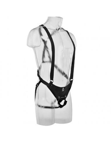 KING COCK - 30,5 CM HOLLOW STRAP-ON SUSPENDER SYSTEM - FLEISCH