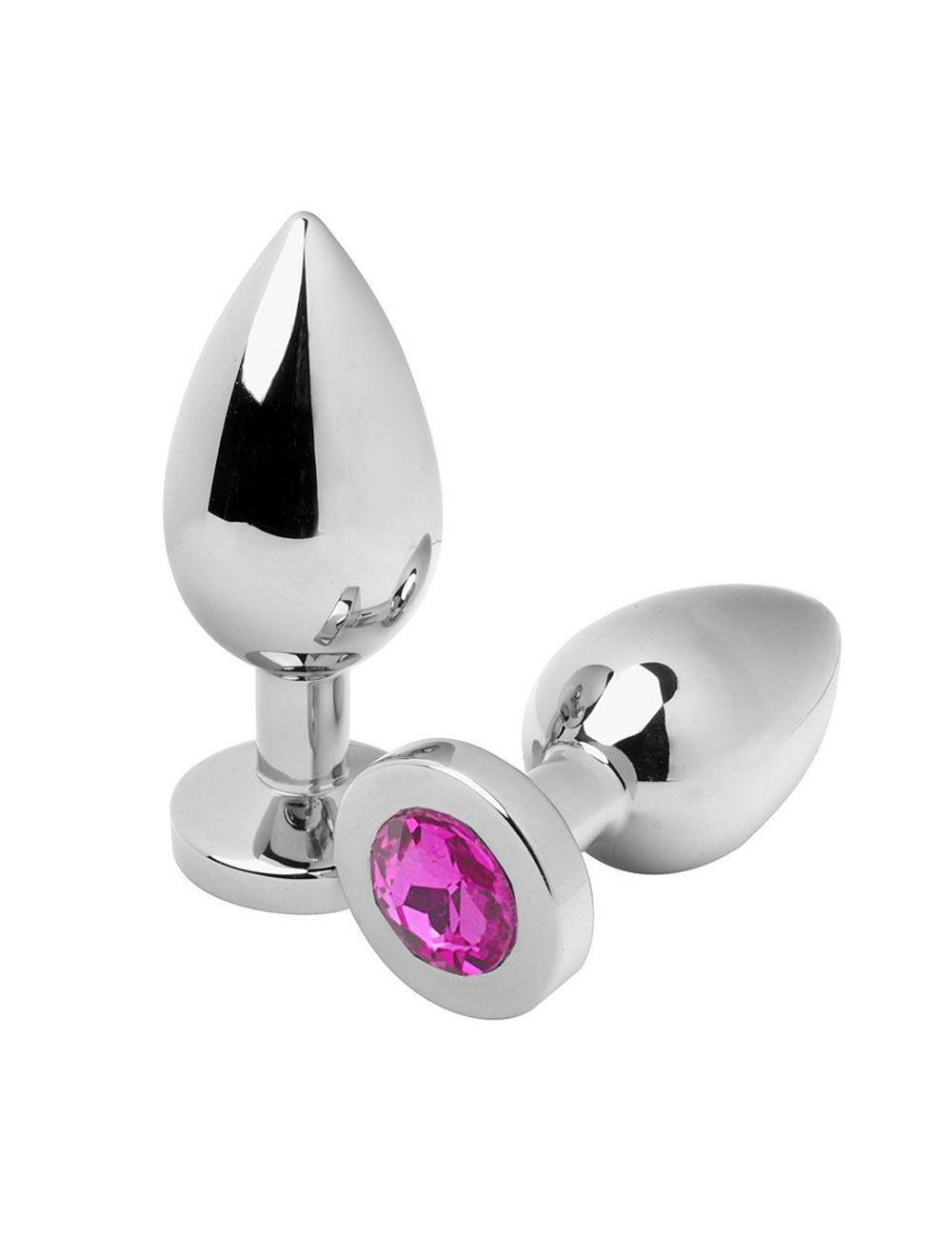 METALHARD ANAL PLUG DIAMOND PINK MEDIUM 7.62CM