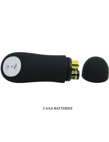 PRETTY LOVE - ANALPLUG AUS SILIKON EXTRA STIMULATION UND 12 VIBRATIONSMODI SCHWARZ