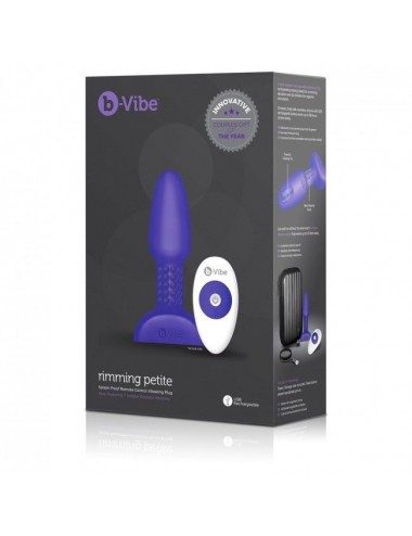 B-VIBE - RIMMING ANALPLUG MIT FERNBEDIENUNG PETITE FLIEDER