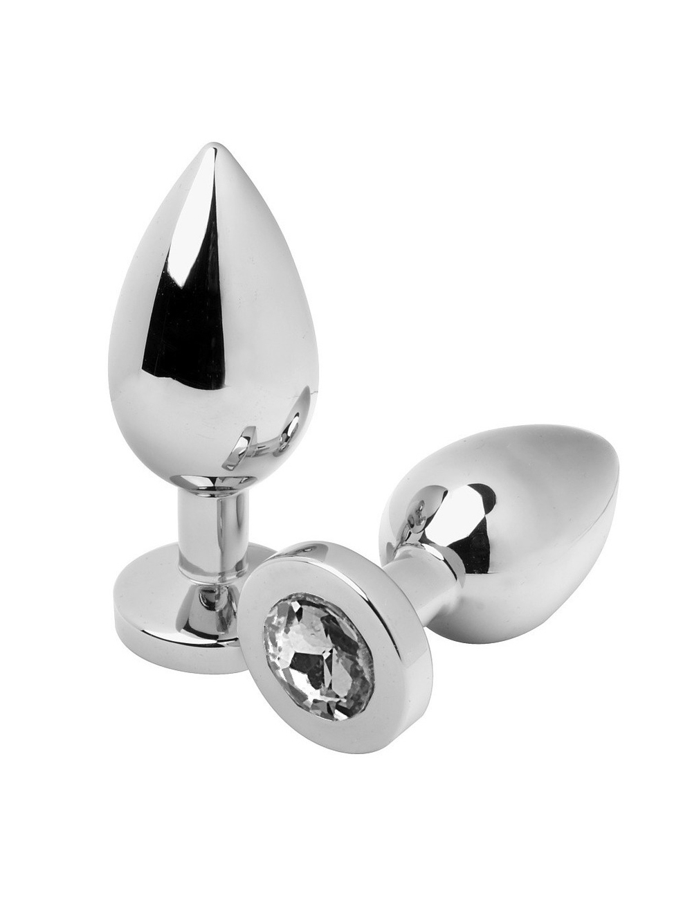 METALHARD ANAL PLUG DIAMOND CLEAR MEDIUM 7.62CM METALHARD ANAL PLUG DIAMOND CLEAR MEDIUM 7.62CM