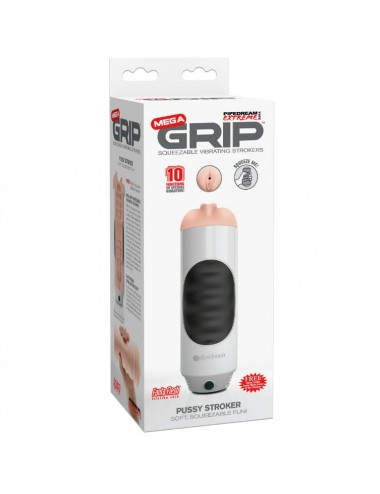 PIPEDREAM EXTREME TOYZ MEGA GRIP VAGINA MASTURBATOR VIBRATOR