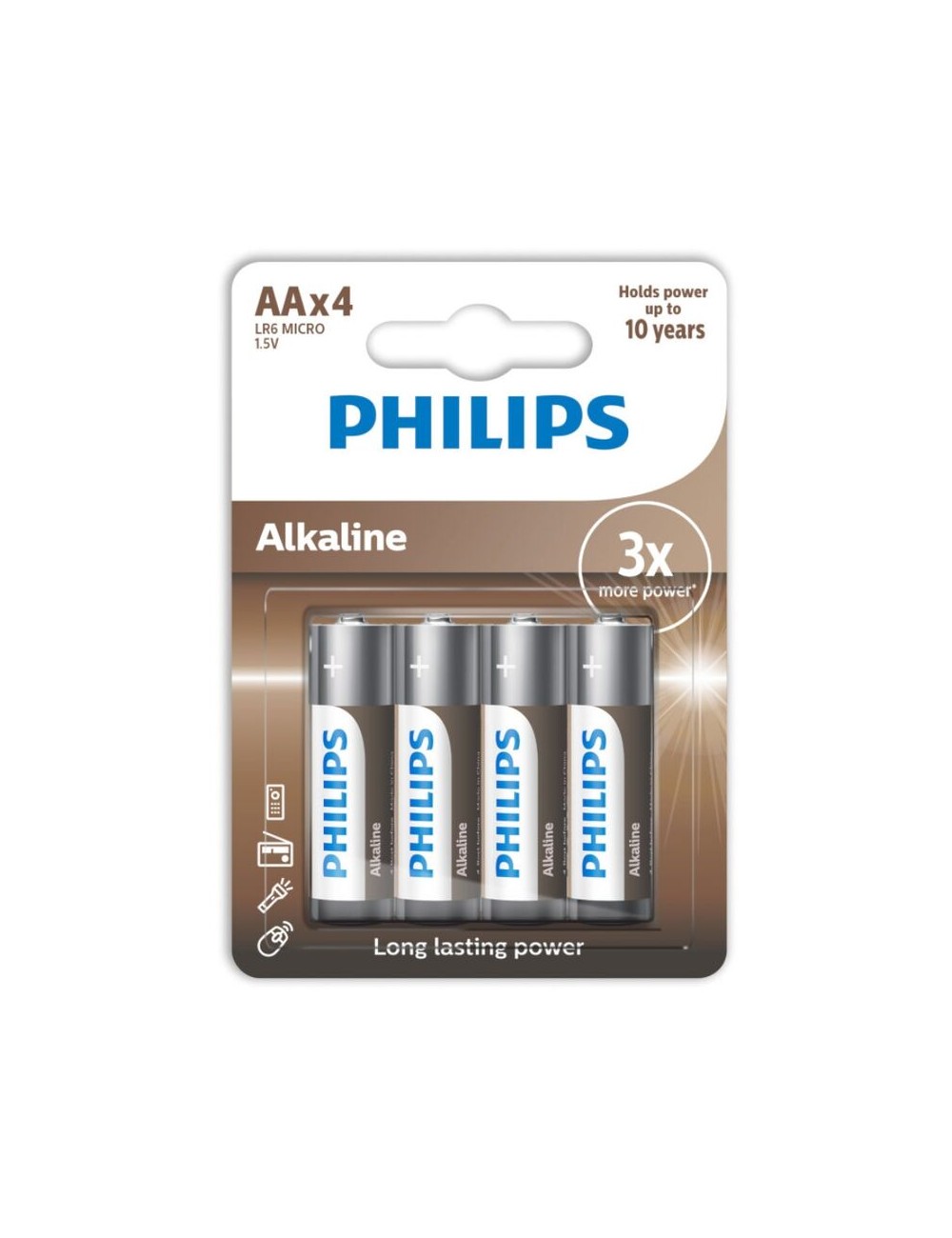 PHILIPS ALKALINE PILA AA LR6 BLISTER*4 PHILIPS ALKALINE PILA AA LR6 BLISTER*4