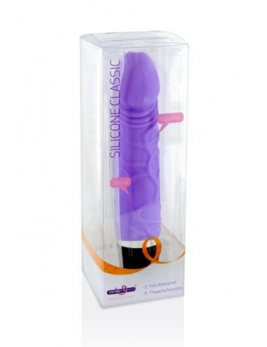CLASSIC SILICONE VIBRATOR LILAC 16 CM