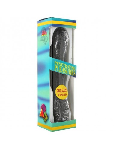 SEVEN CREATIONS - BLACK JELLY VIBRATOR 20 CM