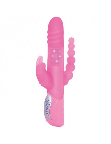 SEVENCREATIONS E RABBIT TRIPLE PLAY-PINK TRIPLE STIMULATION VIBRATOR