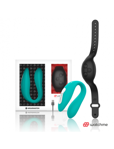 WEARWATCH DUAL PLEASURE DRAHTLOSE TECHNOLOGIE WATCHME AQUAMARINE / JET BLACK