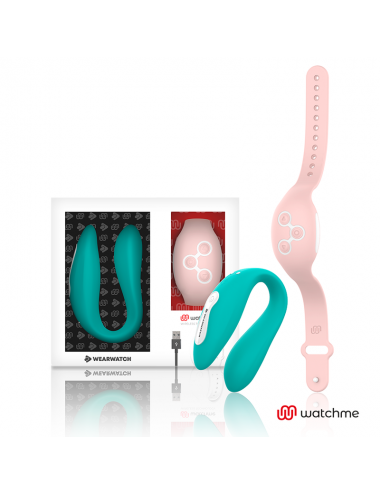 WEARWATCH DUAL PLEASURE DRAHTLOSE TECHNOLOGIE WATCHME LIGHT AQUAMARINE / CORAL