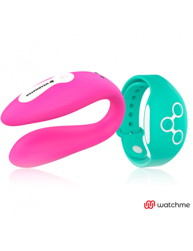 WEARWATCH DUAL PLEASURE DRAHTLOSE TECHNOLOGIE WATCHME FUCHSIA / AQUAMARINE