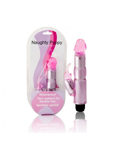 VIBRADOR C/ESTIMULADOR ROSA REGULABLE