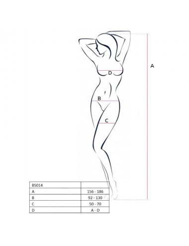 PASSION WOMAN BS014 BODYSTOCKING WHITE ONE GRÖSSE