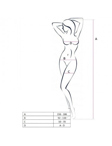 PASSION WOMAN BS053 BODYSTOCKING WHITE ONE SIZE