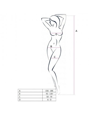 PASSION WOMAN BS056 BODYSTOCKING ROT EINE GRÖSSE