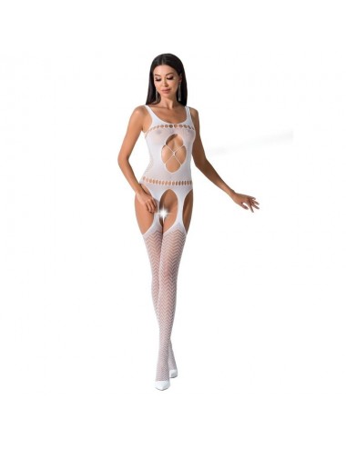 PASSION WOMAN BS057 BODYSTOCKING WHITE ONE SIZE