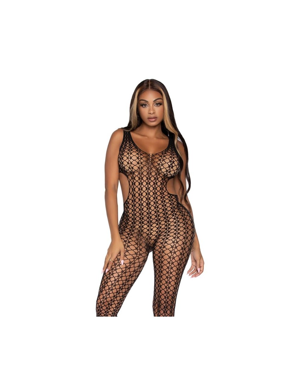 LEG AVENUE LATTICE NET BODYSTOCKING EINE GRÖSSE LEG AVENUE LATTICE NET BODYSTOCKING EINE GRÖSSE