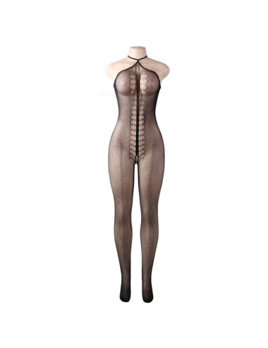 QUEEN LINGERIE - HALTER NECK BODYSTOCKING S/L