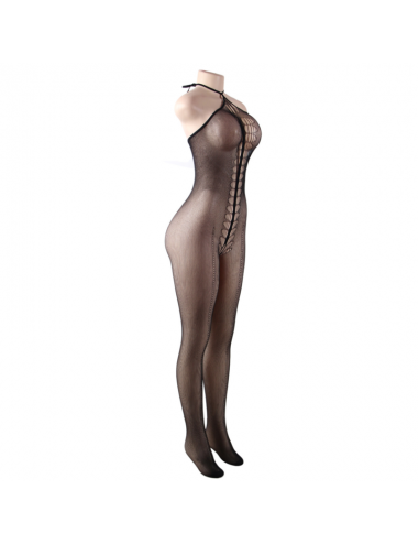 QUEEN LINGERIE - HALTER NECK BODYSTOCKING S/L