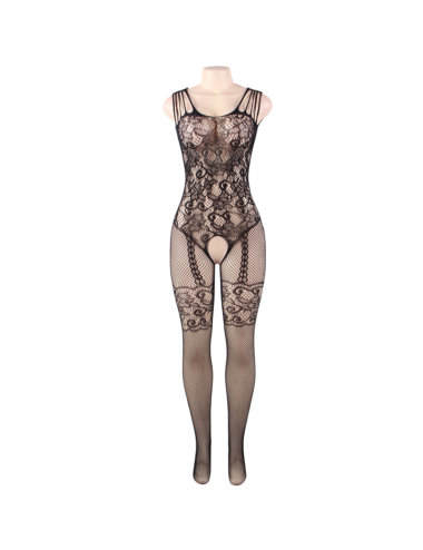 QUEEN LINGERIE - BODYSTOCKING MIT BLUMENÖFFNUNG S/L
