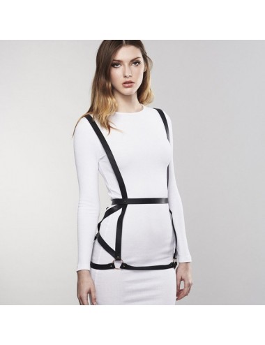 BIJOUX INDISCRETS MAZE ARROW DRESS HARNESS - SCHWARZ