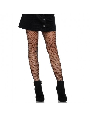 BEIN AVENUE LUREX INDUSTRIAL NET PANTYHOSE SCHWARZ EINE GRÖSSE
