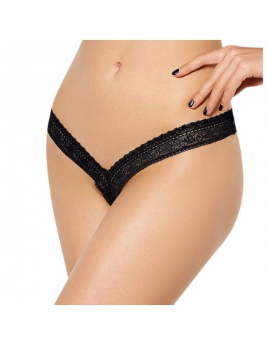 QUEEN LINGERIE LACE V THONG S / M.