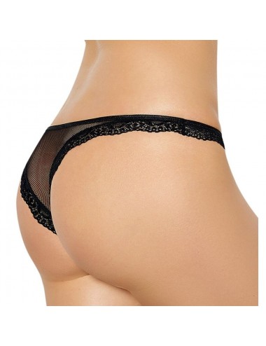 QUEEN LINGERIE FISHNET UND LACE PANTIES S / M.