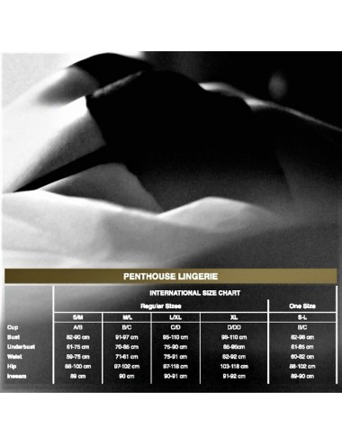PENTHOUSE MEERJUNGFRAU FANTASY STRING SCHWARZ L/XL