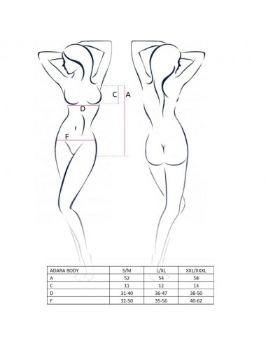 LEIDENSCHAFT FRAU ADARA TEDDY SCHWARZ TALLA L / XL