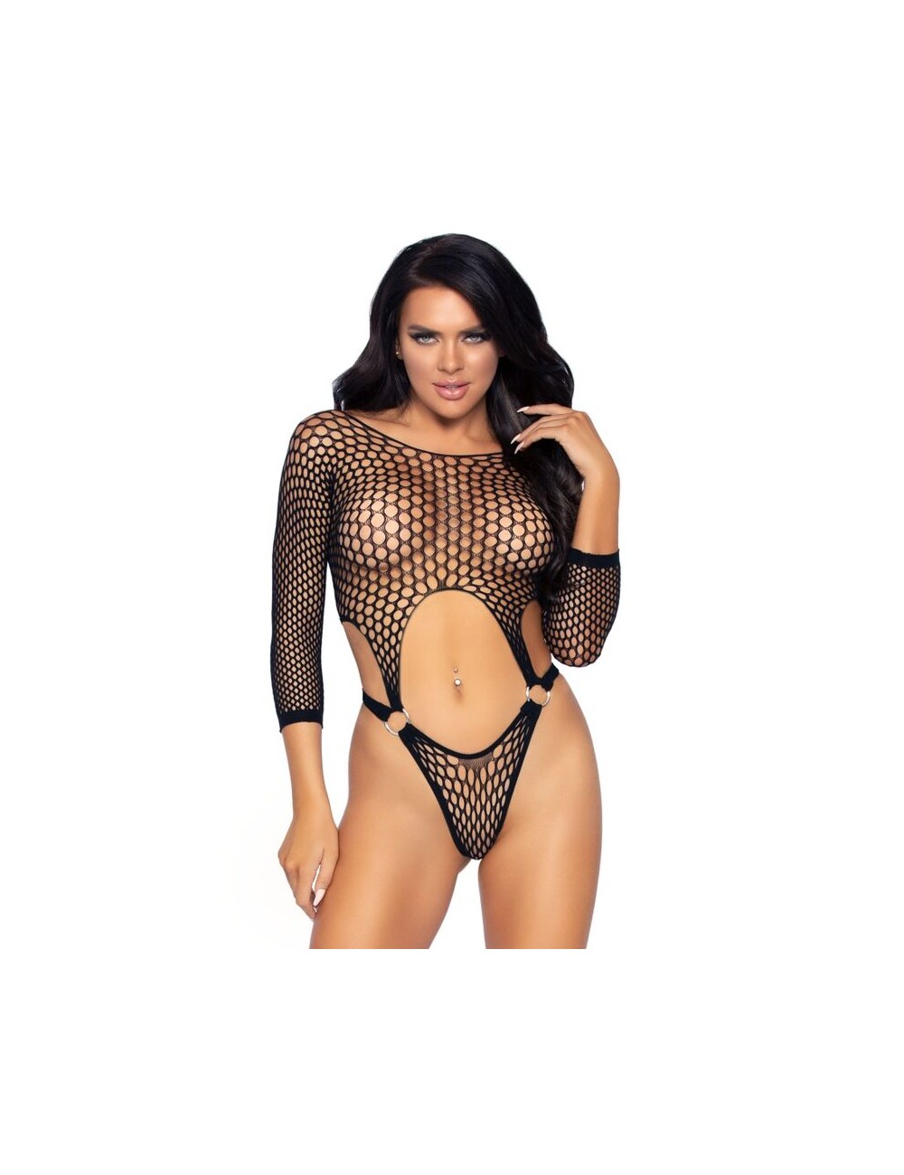 LEG AVENUE TOP BODYSUIT MIT EINEM GROSSEN RÜCKEN - SCHWARZ LEG AVENUE TOP BODYSUIT MIT EINEM GROSSEN RÜCKEN - SCHWARZ