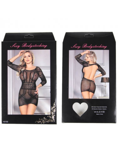 QUEEN LINGERIE - NET BODY DRESS S/L