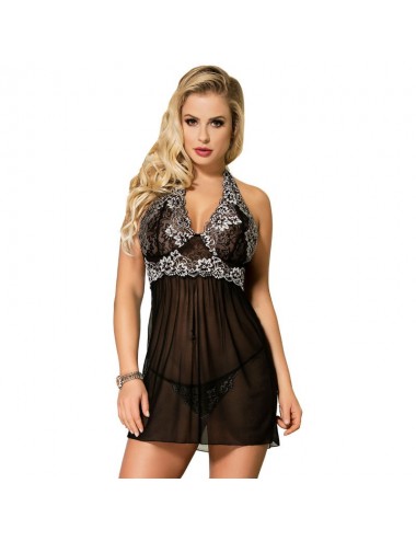 SUBBLIME WHITE FLORAL LACES BABYDOLL SCHWARZ L / XL