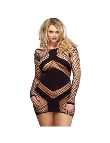 BEIN AVENUE LANGE GESEHENE MINIDRESS SCHWARZ PLUS GRÖSSE 1X / 2X