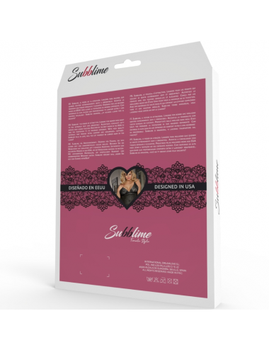 SUBBLIME - QUEEN PLUS SET SUJETADOR Y PANTIES CON LIGUERO