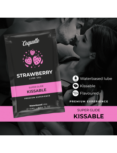 COQUETTE COSMETICS - KUSSBARES SCHMIERMITTEL AUF ERDBEERWASSERBASIS TASCHE 10 ML