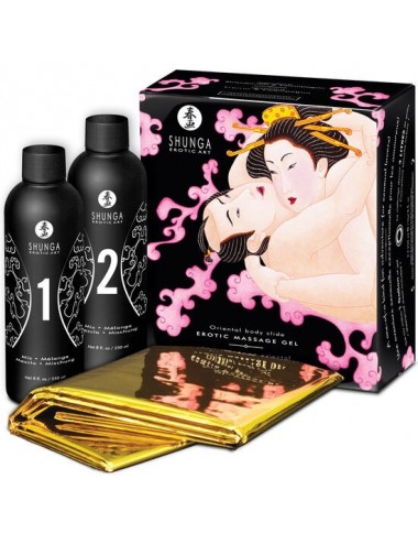 SHUNGA EROTIC MASSAGE GEL ORIENTAL KÖRPER SLIDE FRESAS CON SHAMPAGNE