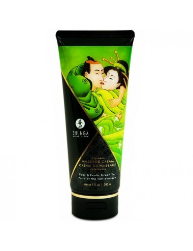 SHUNGA MASSAGE CREME KISSABLE PEAR UND EXOTISCHER GRÜNER TEE 200ML