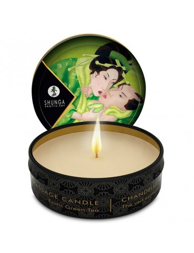 MINI CARESS VON CANDLELIGHT MASSAGE CANDLE EXOTISCHER GRÜNER TEE