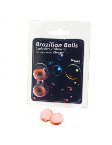 TALOKA - 2 BRASILIANISCHE KUGELN VIBRIERENDER EFFEKT AUFREGENDES GEL