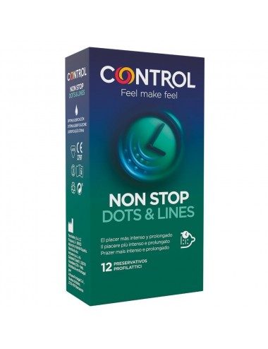CONTROL NONSTOP DOTS AND LINES CONDOMS 12 UNITS