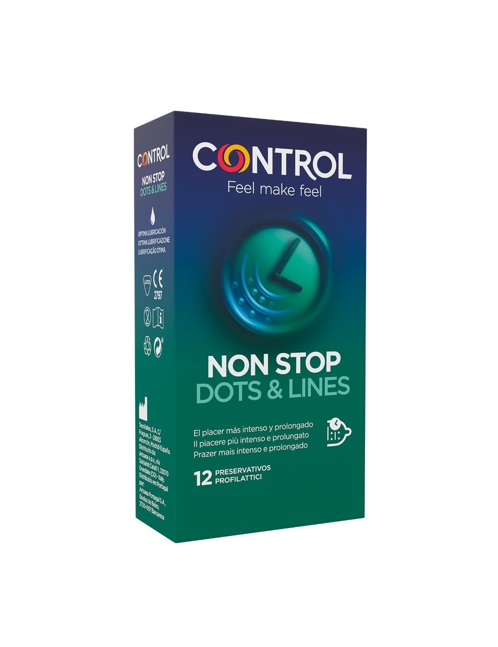 CONTROL NONSTOP DOTS AND LINES CONDOMS 12 UNITS