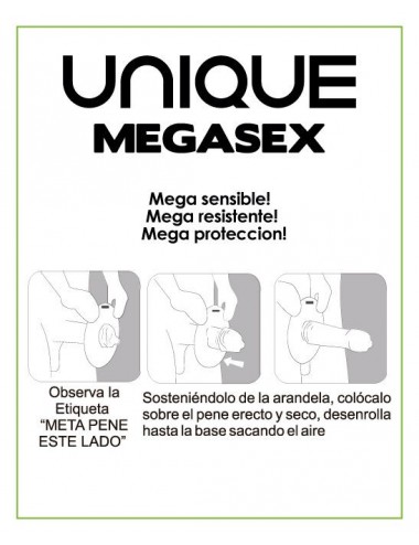 UNIQ - MEGASEX LATEX FREE SENSITIVE CONDOMS 3 UNITS